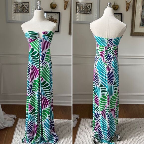 Rubber Ducky Productions Strapless Jersey Maxi Dress $267 S - Picture 1 of 7